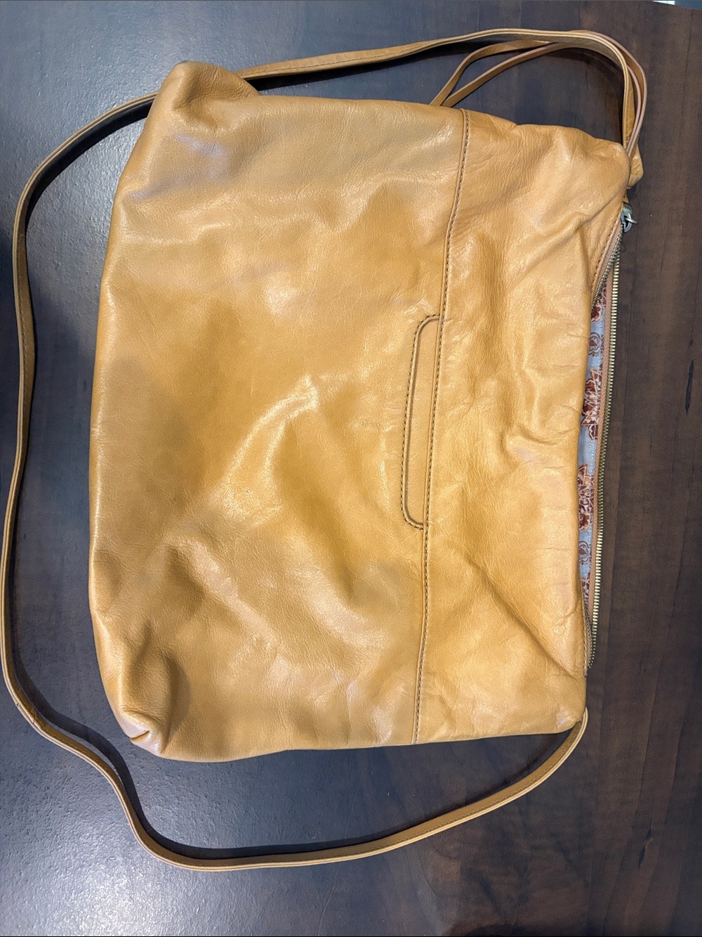Hobo Classic Tan Leather Crossbody Bag - Women's Shoulder Purse